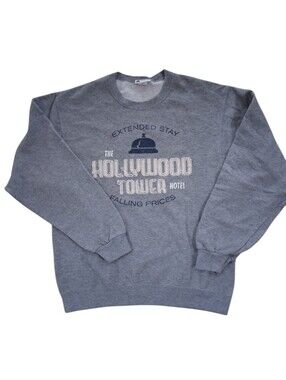 Gray Hollywood Tower Hotel Sweatshirt Size Medium EUC